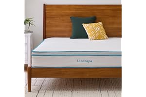 Linenspa 10 Inch Memory Foam and Spring Hybrid Mattress - Medium Feel - Bed in a Box - Quality Comfort and Adaptive Support - Breathable - Cooling - Perfect for a Guest Bedroom - Full Size