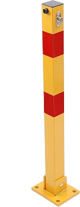 KATSU Yellow Red Fold Down Parking Space Lock Bollard Steel Driveway Guard view 7