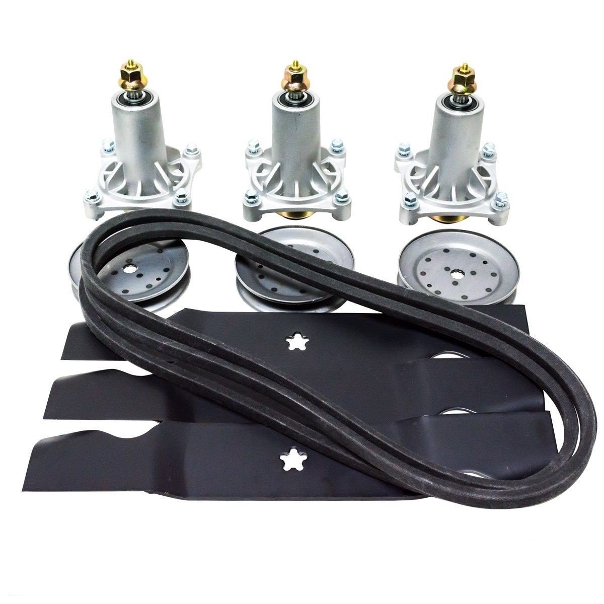 Replaces Husqvarna Husqvarna 54 Rebuild Kit Spindles Blades Pulleys GTH