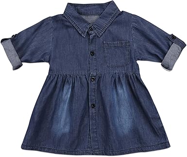 baby girl long sleeve denim dress