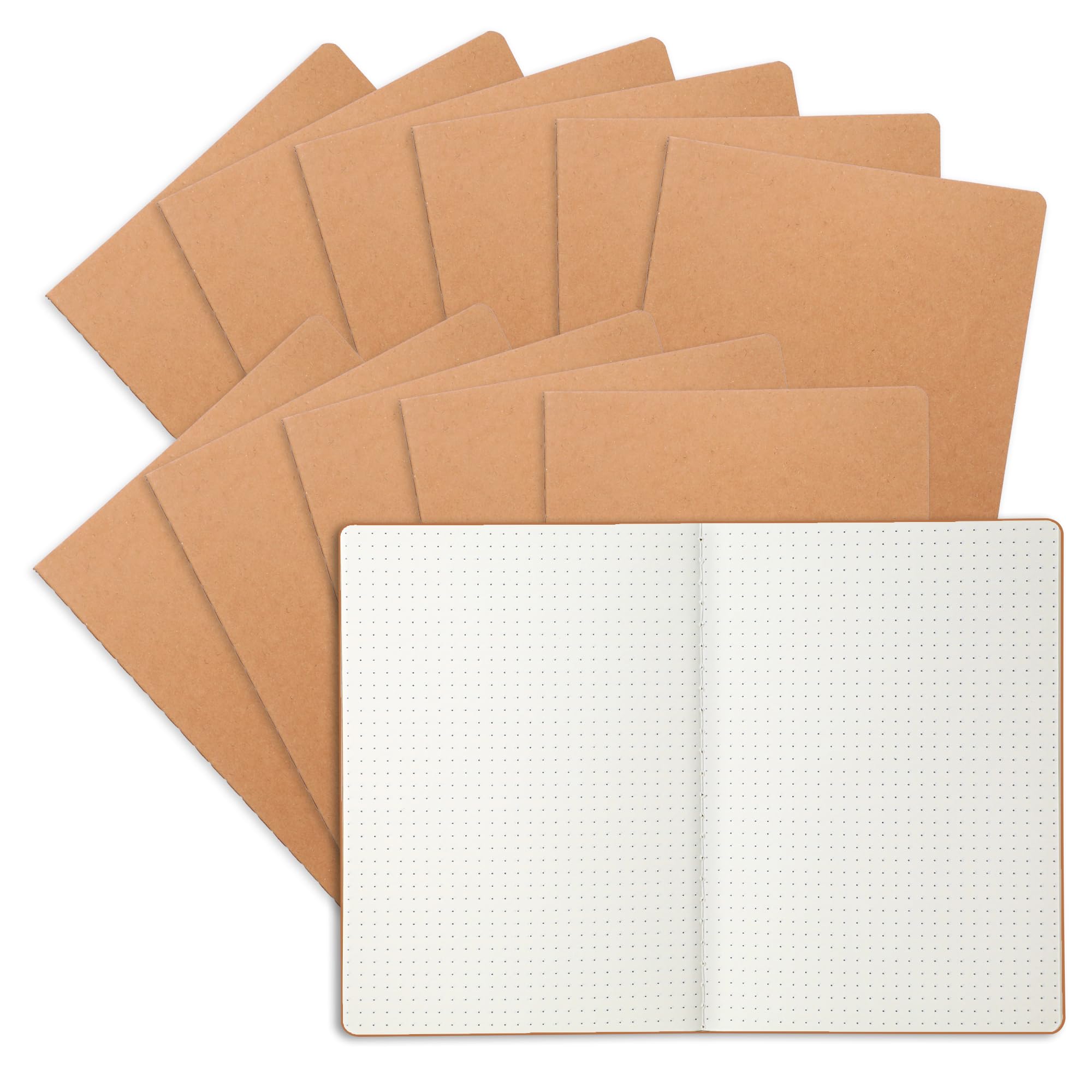 Photo 1 of miikoul 12 Pack Dot Grid Notebook Journals Bulk,80GMS,5.5x8.3 inch,60 Pages/30 Sheets,A5 Subject Notebooks for Students School Office Traveler Sketching/Drawing/Writing Supplies