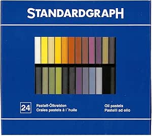 Tizas pastel al óleo, caja de 24 colores: Amazon.es: Oficina y papelería