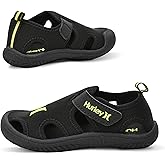 Hurley Kona Toddler Water Shoes - Beach Essentials, Girls and Boys Closed Toe Sandals, Lightweight, Breathable, Kids Water Shoes with Non-Slip Sole and Adjustable Straps, Outdoor Toddler Swim Shoes