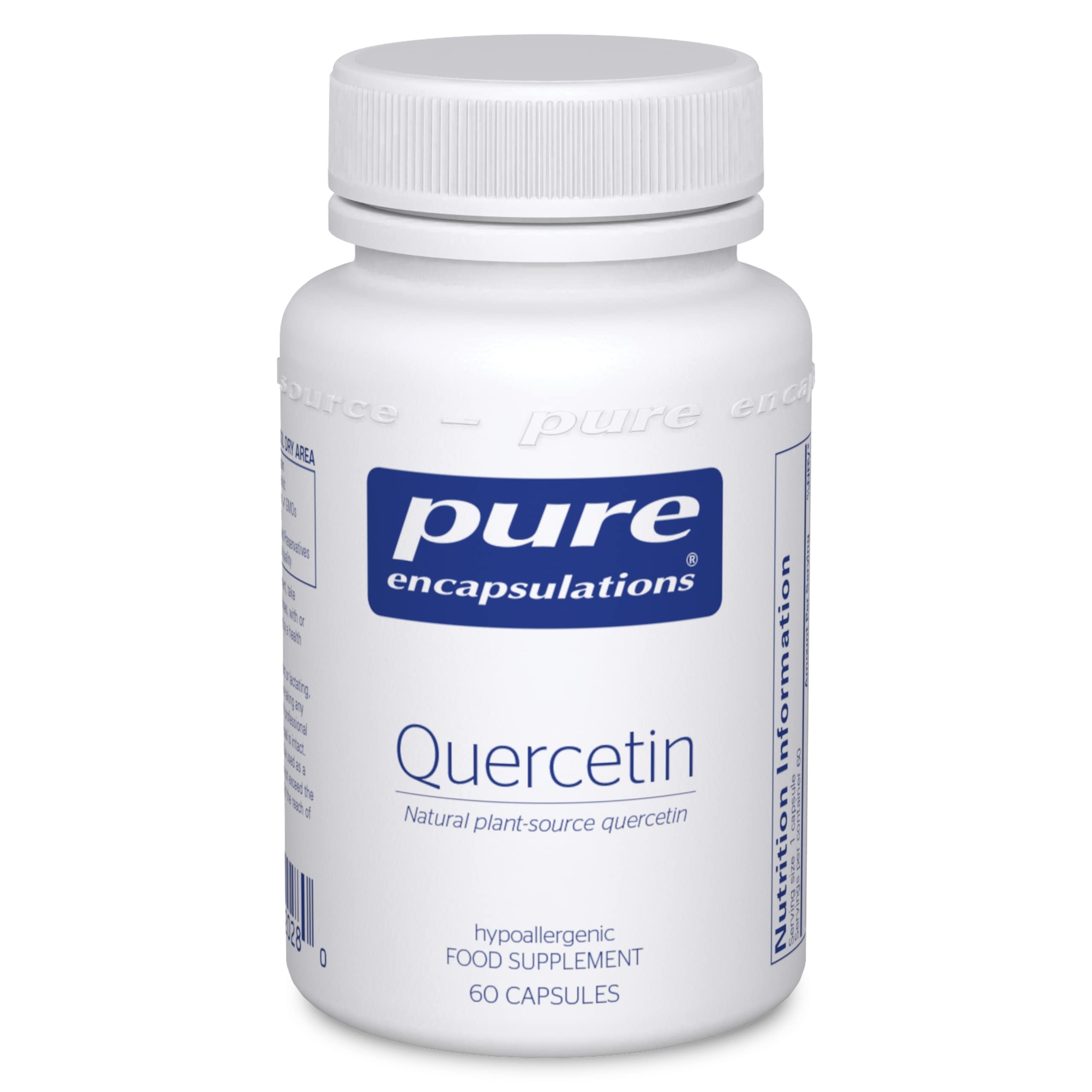 Pure Encapsulations Quercetin 250mg - Natural Plant-Source Pure Quercetin Supplement - Promotes Immune Support, Cardiometabolic Health and Overall Cellular Health - 60 Vegetarian Capsules