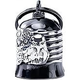 Motorcycle for Bells - Motorcycle Angel Bell for Men Women,Bell Biker Accessory,Guard Riding Safety (Black Silver)