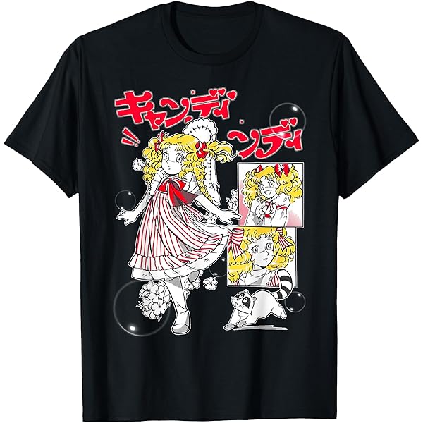 WJHYWDH New Anime Candy Candy T-Shirt Merch Casual Short Sleeved T