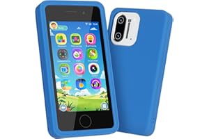 GREENCREEK 3.97" Touchscreen Kids Toys Smart Phone, Kids Phone with Games & Dual Camera, Toddler Toys Phone, Boys and Girls Learning Toy Phone for 3-9 Years Old (Blue)