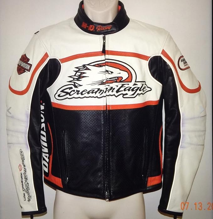 Harley Davidson Screaming Eagle Raceway Leather Jacket Men's (M