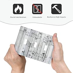 Rustic Gray Wood Barn Dandelion 3 Gang Light Switch
