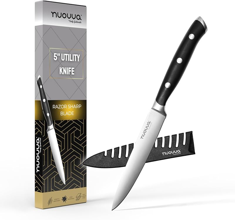 nuovva Sharp Kitchen Utility Knife 5 inch German High Carbon Stainless