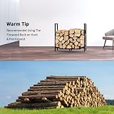 Mutool Metal Firewood Rack 65x33x60cm Log Holder for Indoor Outdoor Use view 6
