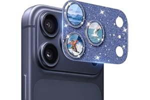 EasEasy Compatible for iPhone 17 Pro Camera Lens Protector Glitter, Bling Anti-scratch 9H Tempered Camera Cover & Easy Instal