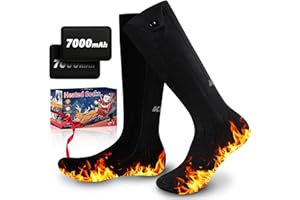 Heated Socks for Men & Women with 7000mAh Battery*2 Rechargeable Electric Heated Socks Up to 12 Hours Washable Warm Socks for