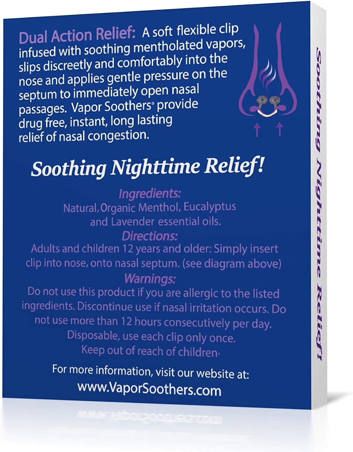 Vapor Soothers Nighttime Lavender, 14 Count, Drug-Free, Instant Nasal Congestion Relief: Health & Personal Care