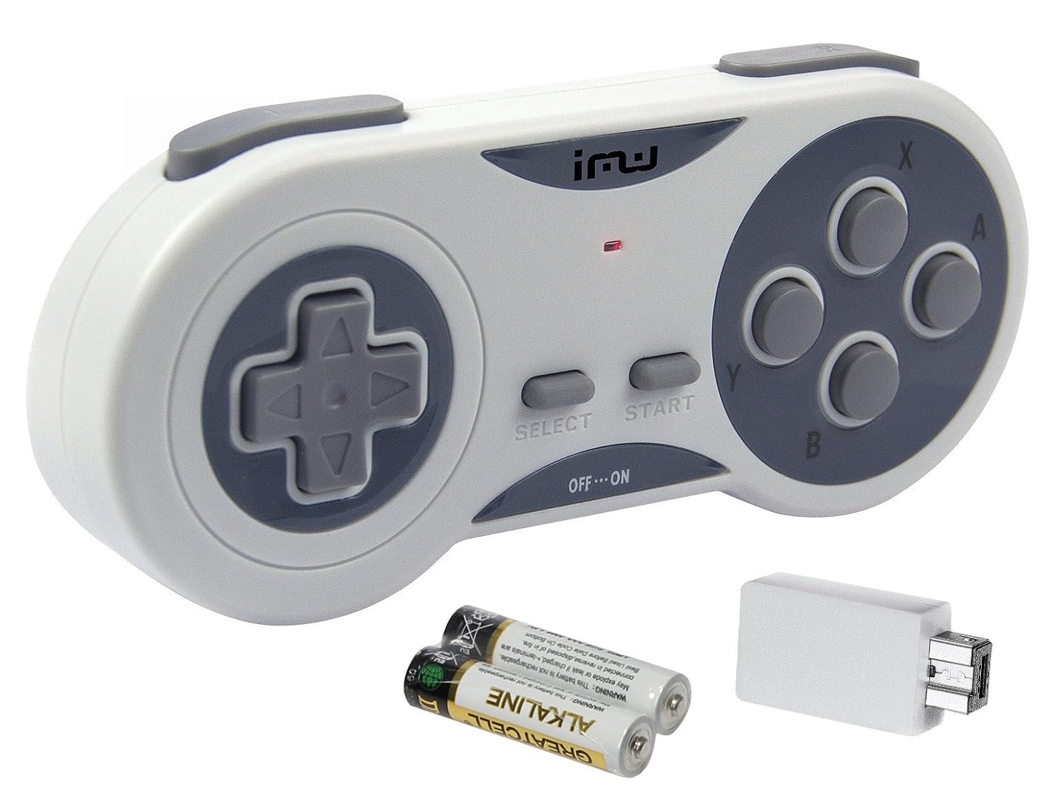 iMW Wireless Gaming Controller for NES and Super NES Classic Edition - Grey: Video Games