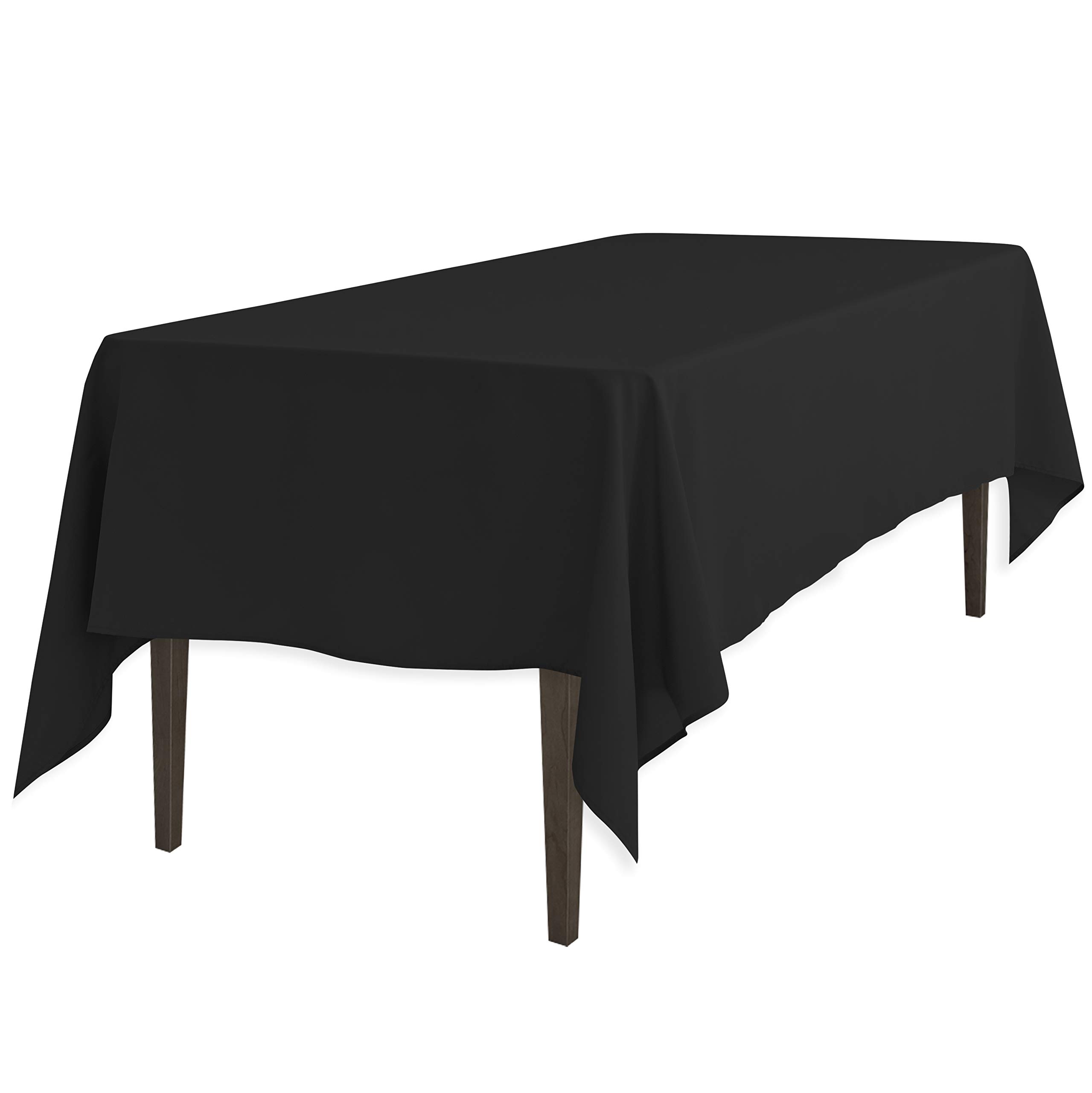 LinenTablecloth60 x 102-Inch Rectangular Polyester Tablecloth Black