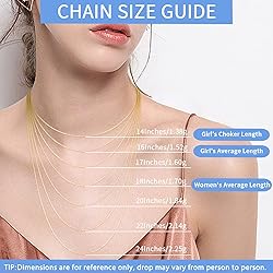 Jewlpire 18K Over Gold Chain Necklace for Women