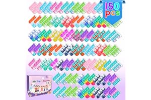 KENWQZI 150 PCS Mini Pop Fidget Toys Pack Party Favors, Easter Silicone Squeeze Pop Bubble Fidget Bulk Sensory Toys, Pop Keychain Bubble Toy Party Bag Fillers for Kids, Wrap Pop Toy
