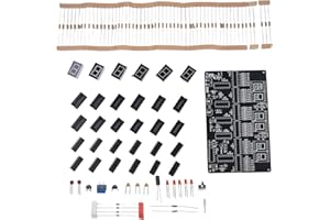 Digital Circuit Clock Kit for DIY Electronics, 6-Bit Display with DC 4.5-5.5V Input, Soldering Practice and Teaching Training