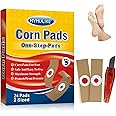 MYMULIKE Corn Removers for Feet, 24 Pack, 2 Size Corn Removers for Toe, 12 Large Size and 12 Small Size, Toes Corn Removal, 24 Pack
