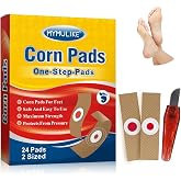 MYMULIKE Corn Removers for Feet, 24 Pack, 2 Size Corn Removers for Toe, 12 Large Size and 12 Small Size, Toes Corn Removal, 24 Pack