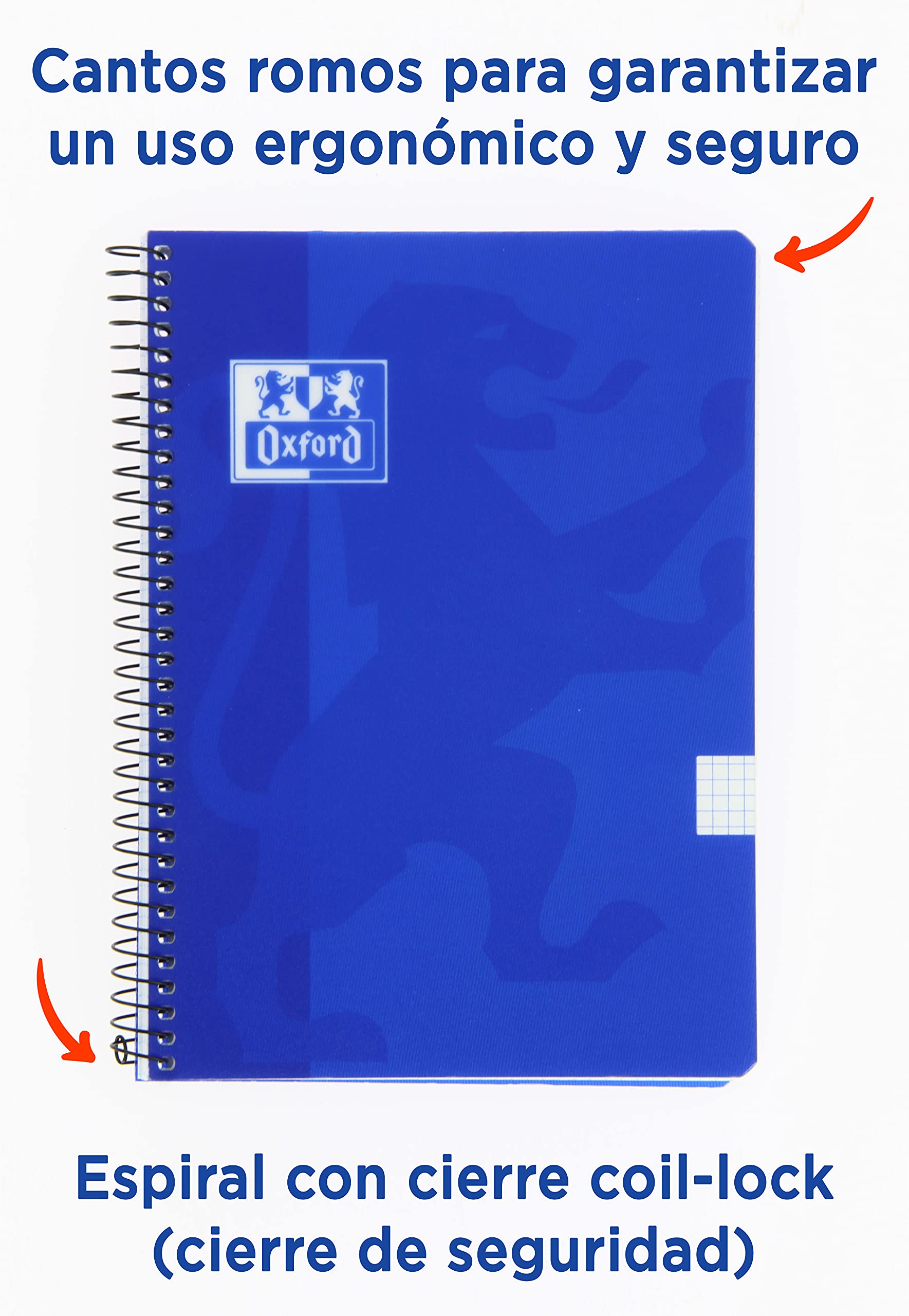 PAQ/5 Block SPIRALE, 80H 90 g. eckige Röhren.4 x 4 C/M Deckel Kunststoff Classic (21.5 x 15.5 cm) 7