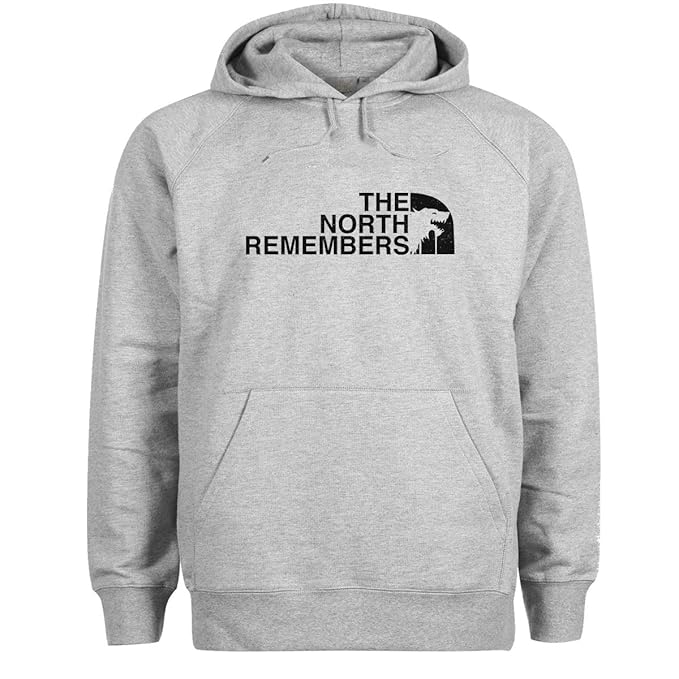 The North Remembers Game of Thrones Grau Unisex Kapuzenshirt Medium