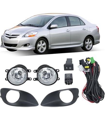 Par De Faros Antiniebla Transparentes De Recambio Para Toyota Yaris Hatchback 2009-2011 - BEVINSEE