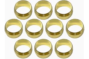 MI MADOL IMPORTS, LLC MADOL Brass Compression Fitting Ferrule Sleeve Tube Fitting (3/4" Tube OD) [12CS] Anillo de Compresion Para Tuberia