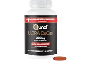 Qunol CoQ10 200mg Softgels, Ultra CoQ10 - Ultra High Absorption Coenzyme Q10 Supplements - Antioxidant Supplement for Vascular and Heart Health & Energy Production - 2 Month Supply - 60 Count
