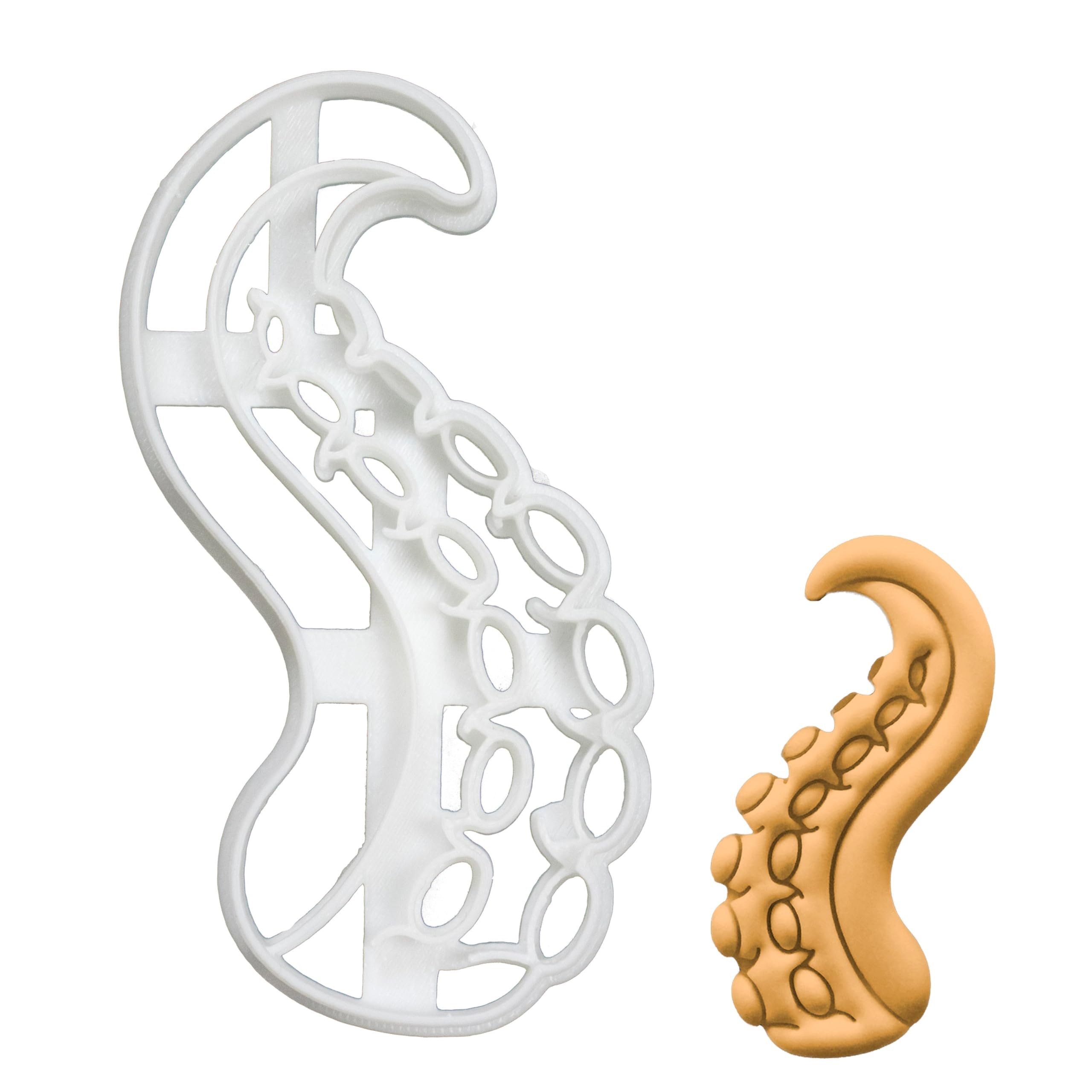 BAKERLOGY Tentacle Cookie Cutter - Detailed Biscuit Cutter Design for Baking and Crafts, Ideal on Fondant, Dough, Clay