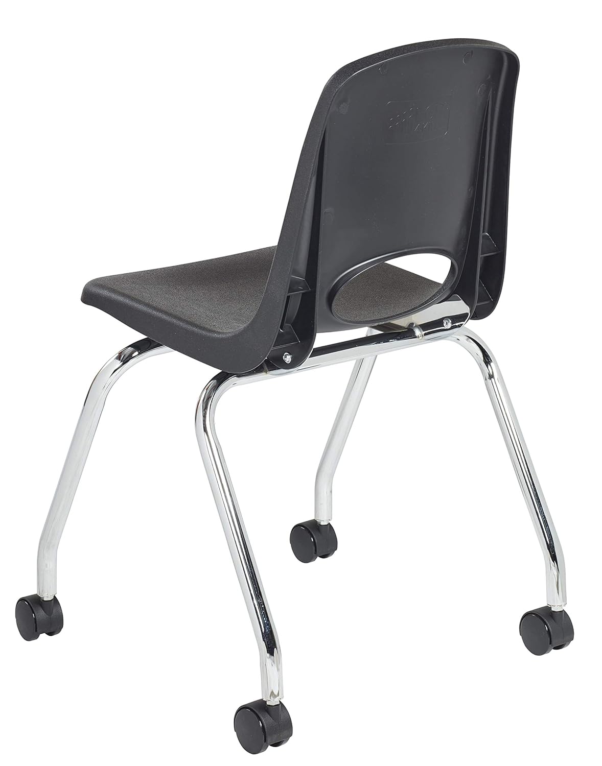 Factory Direct Partners - 10372-BK -10372 18" Mobile School Chair with Wheels for Kids, Teens and Adults; Ergonomic Seat for in-Home Learning, Classroom or Office - Black (2-Pack): Industrial & Scientific