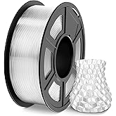 SUNLU PLA 3D Printer Filament, Transparent, 1KG | Clear PLA Filament 1.75mm, High Transparency, Neatly Wound, +/-0.02mm Accuracy, Compatible with Most FDM 3D Printers