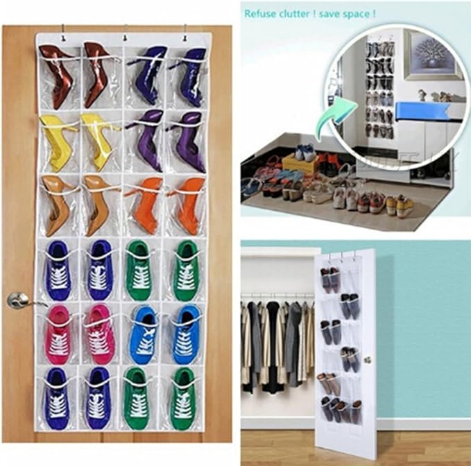MyHouse 24 Taschen Schuh Organizer über der Tür Rack Aufhänger: Amazon
