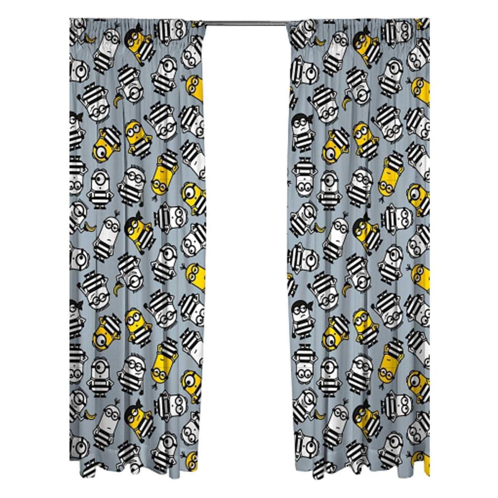 UNIVERSAL DESPICABLE ME "Jailbird Drop Curtain Set, Multi-Colour, 54 Inch