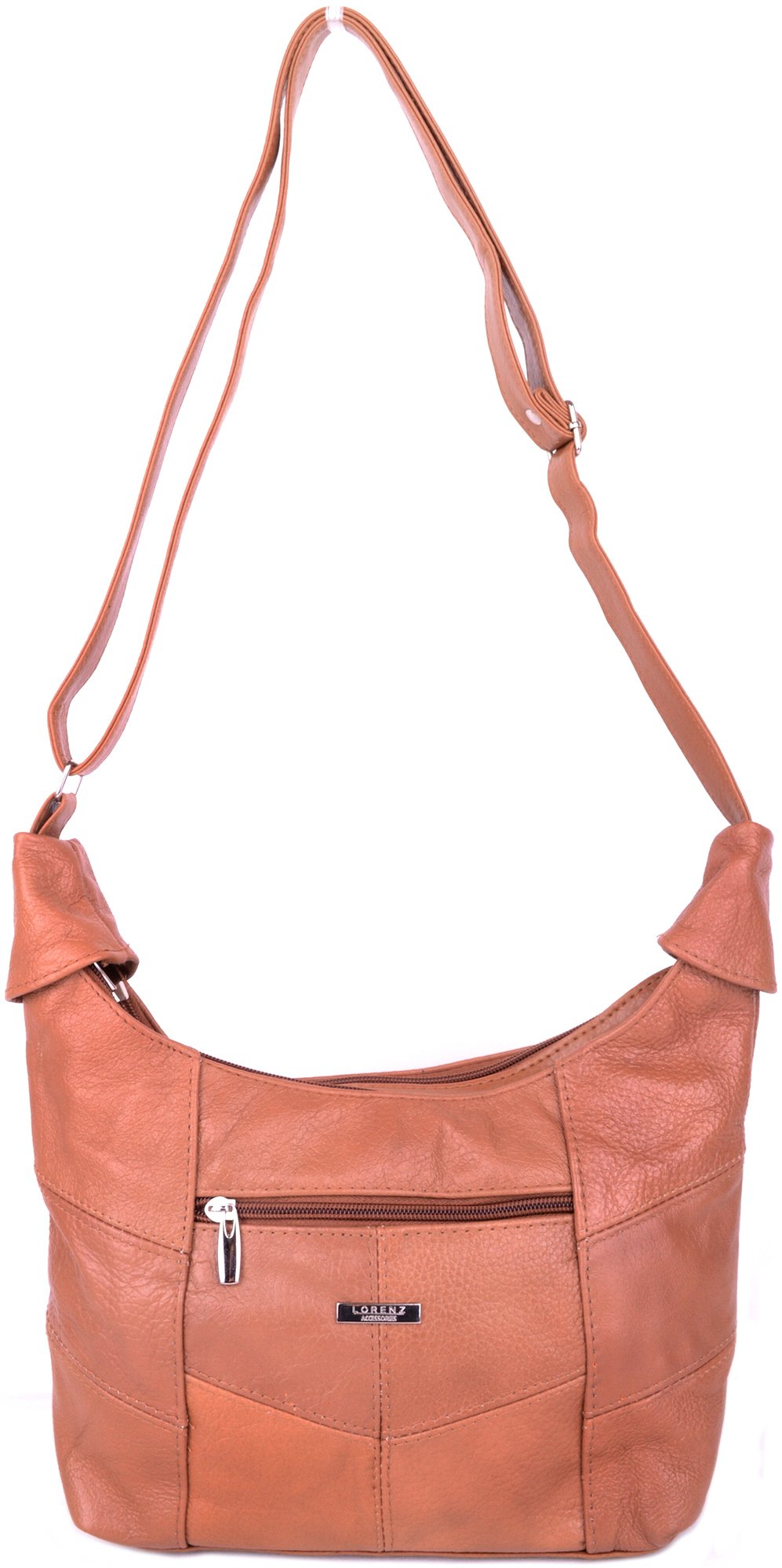 Ladies/Womens Genuine Leather Shoulder/Cross Body/Hand Bag - Tan