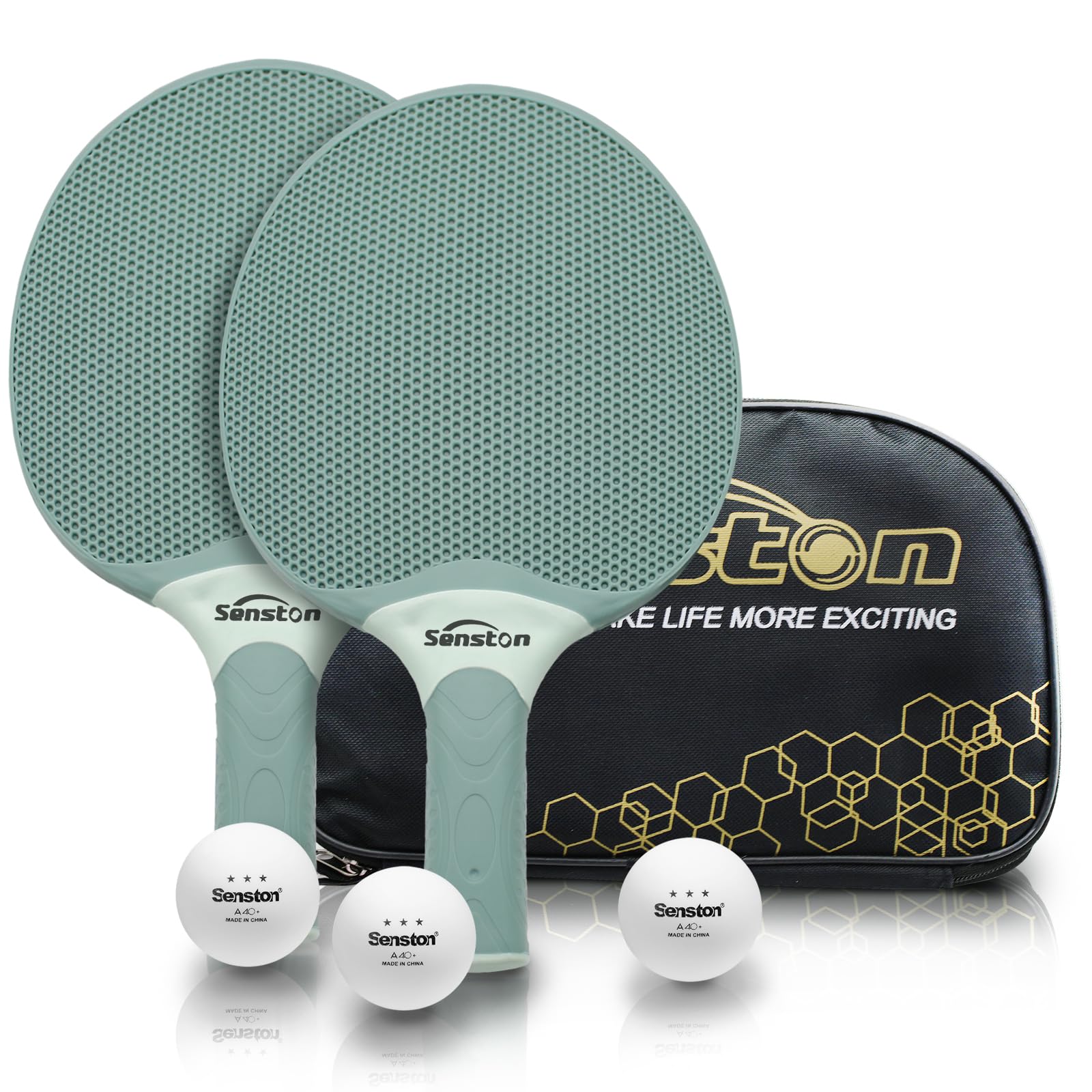 Photo 1 of Senston Table Tennis Rackets Set, Professional Table Tennis Racket with 3 Balls, Composite Rubber Ping Pong Paddle Set