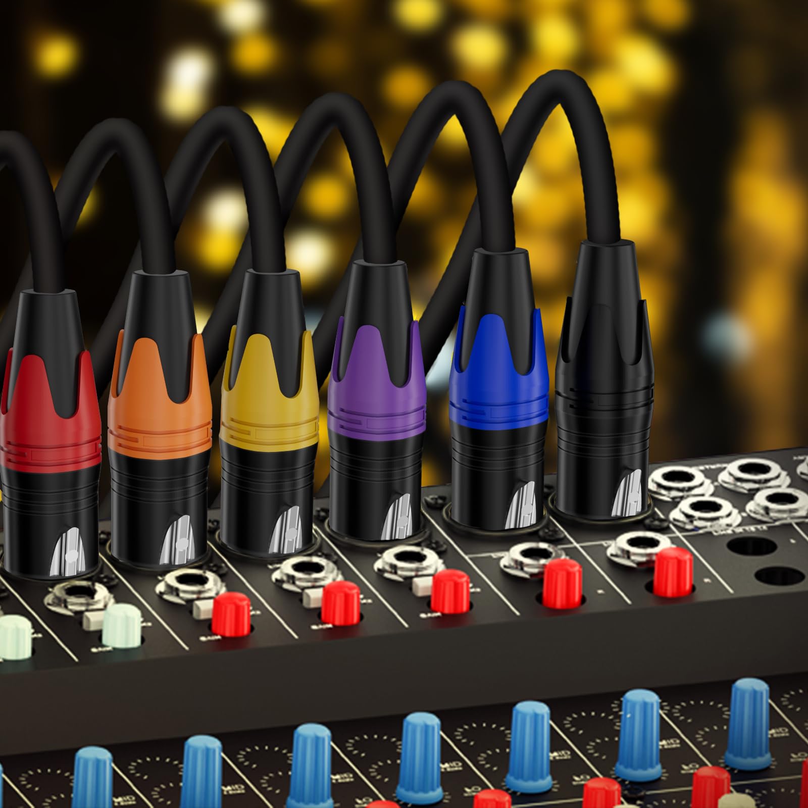 AuxLink XLR Cable 100ft 2Pack, Banlaced XLR Cable Male to Female Mic Cable Gold-Plated 3-Pins, XLR Speaker Cables Compatible with Microphones, Stage Lighting, Speaker Systems and More