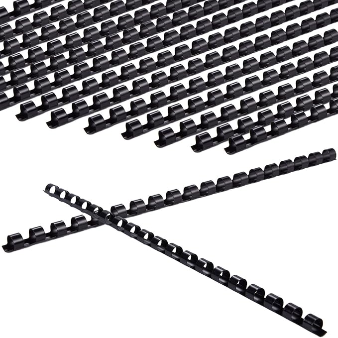 Plastic Comb Binding Spines 50Pack 1/4Inch Diameter