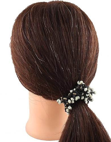 Buy Anuradha Art White Black Colour Styled With Beads Hair