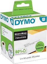 DYMO Authentic LabelWriter Address Labels 28x89 mm 130 Labels Roll 2 Pack view 2