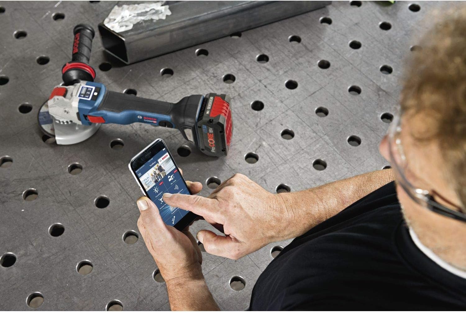 Bosch Professional GWX 18 V - 10 C Angle Grinder, No Battery, X - Lock, Connect Ready, Disc Diameter: 125 mm - L - BoxX - Image 4