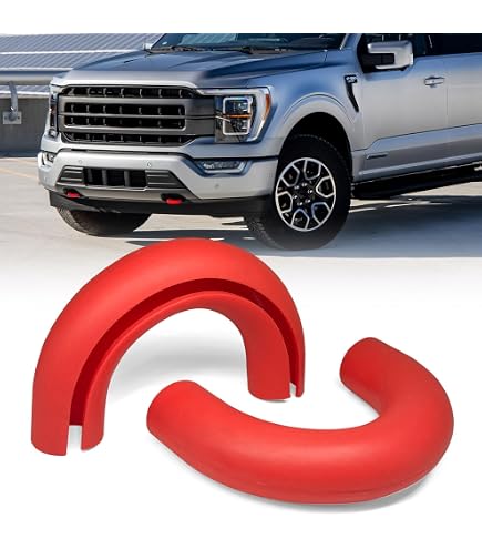 2PCS Red Tow Hook Covers For Ford F150 2004-2024 & Toyota Tundra 2017-2021 – Front Bumper Rubber Sleeve - View #4