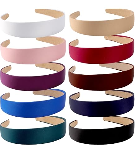 Amazon.com: LONEEDY 4PCS Checked Leather Wide Hard Headband  display picture 3