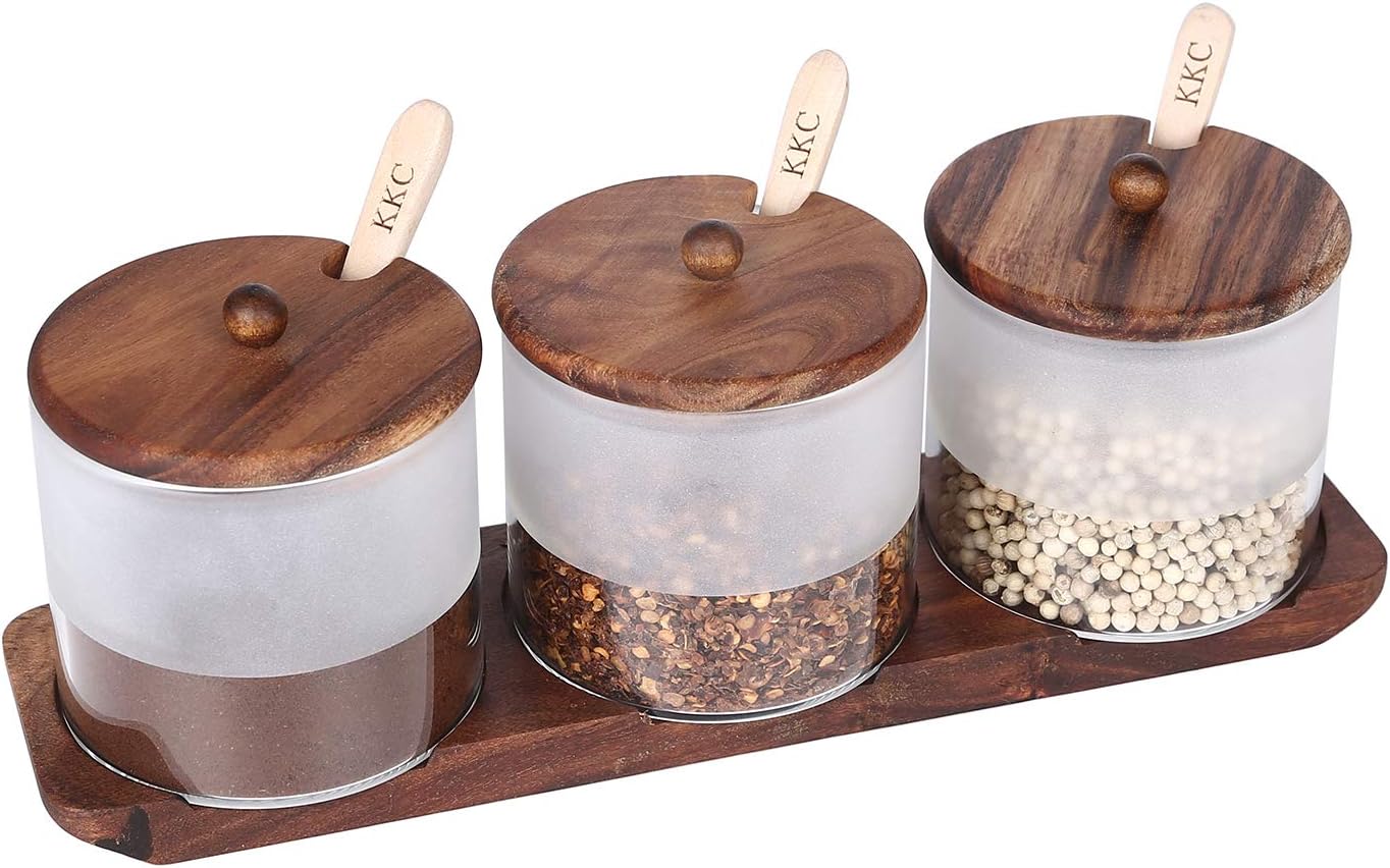 KKC HOME ACCENTS Glass Sugar and Salt Storage Jar