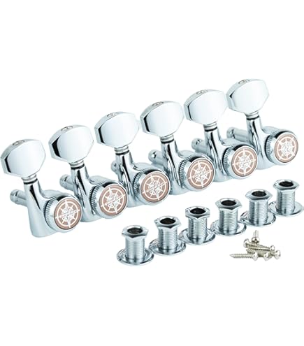 Amazon.com: Gotoh Magnum Lock-Trad 6-In-Line Guitar Tuners, Chrome