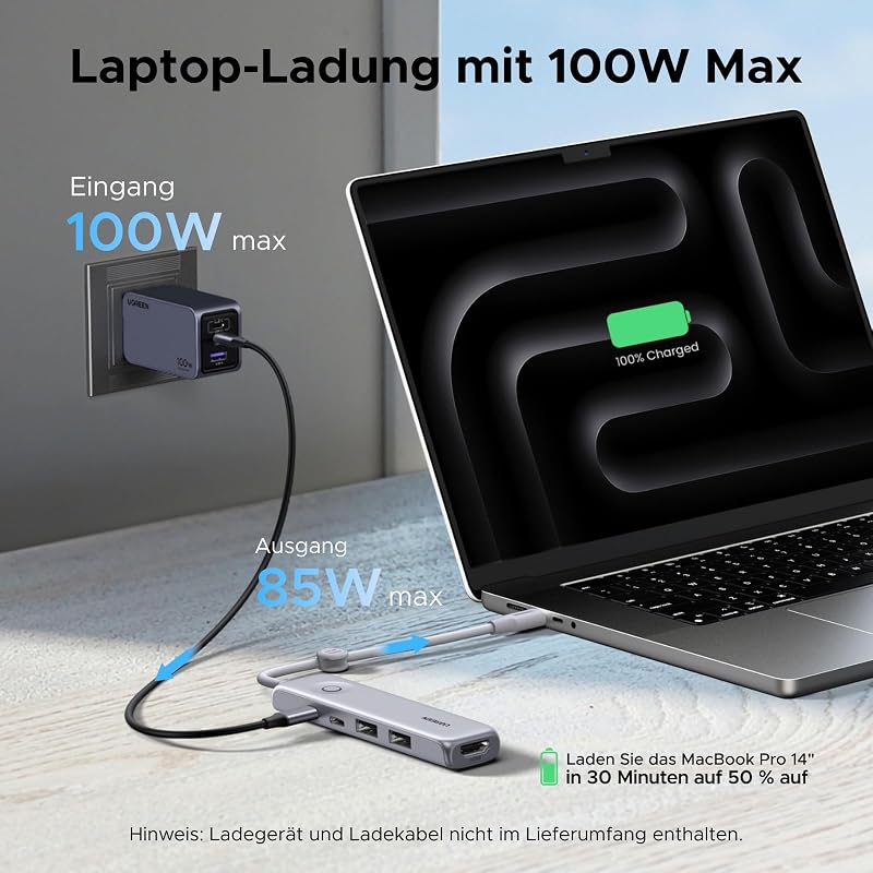 Revodok Pro Kompakt USB C Hub 10Gbps, Tragbarer Multiportadapter