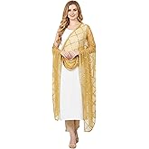 Chandrakala Chiffon Dupatta for Women, Shawl Scarf Wrap Chunni (D238-P)