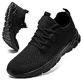 EKRBXA Men Running Shoes Tennis Walking Gym Slip On Athletic Fashion Sneakers Lightweight Breathable Sport Shoe