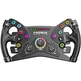 MOZA KS Steering Wheel 300mm Butterfly Style GT Sim Racing Wheel, Black | racing simulator steering wheel, carbon fiber-reinforced, RGB buttons